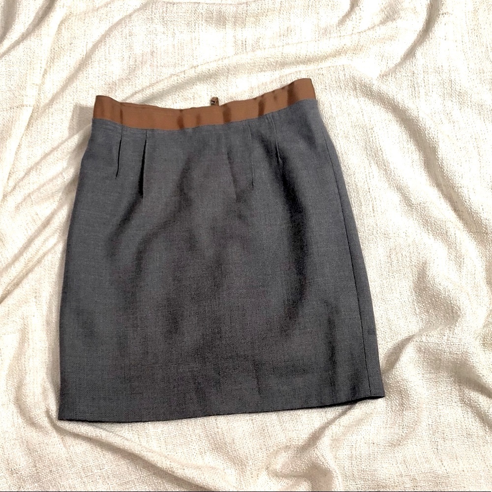 Loft Grey Wool Pencil Skirt, 2P - Picture 3 of 3